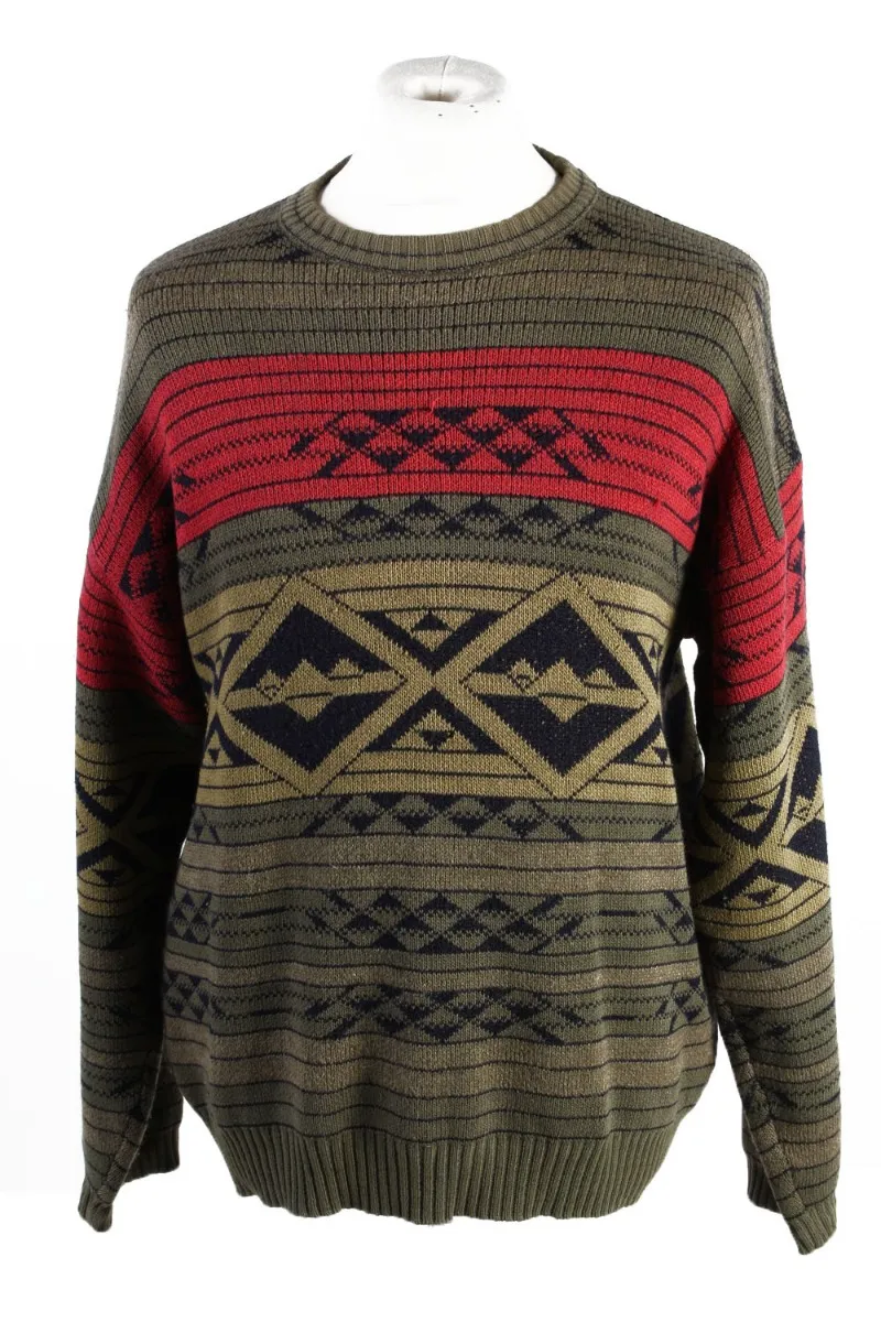 90s Retro Pullover Jumper Carnet De Vol Multi L - Pepper Tree London