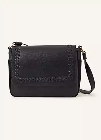 Accessorize Leather Stitch Detail Cross-Body Bag | Kaleidoscope