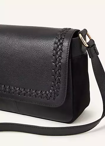 Accessorize Leather Stitch Detail Cross-Body Bag | Kaleidoscope