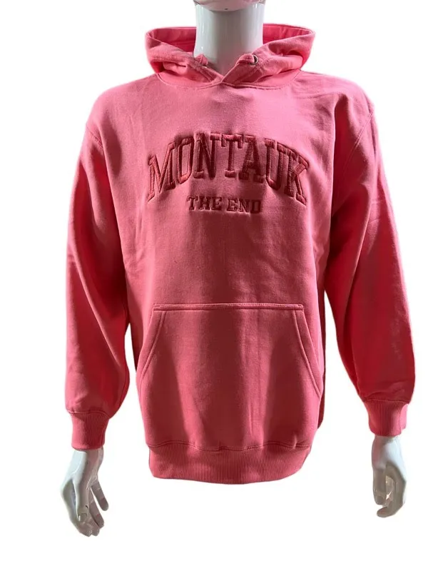 Adult Embroidered Montauk The End Ultra Soft Pullover Fleece