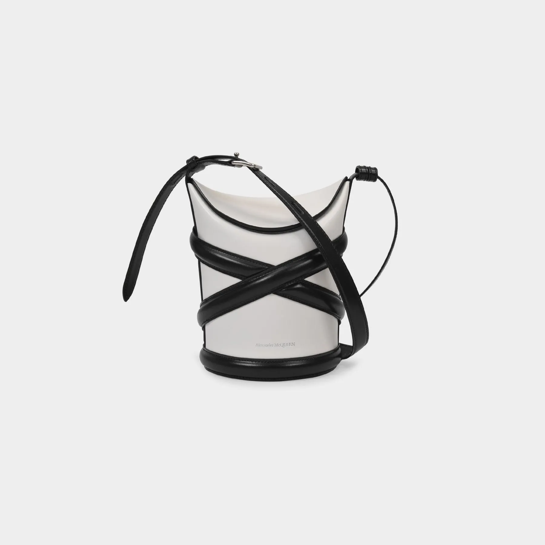 Alexander McQueen  The Curve Hobo Bag - Alexander Mcqueen - White/Black - Leather