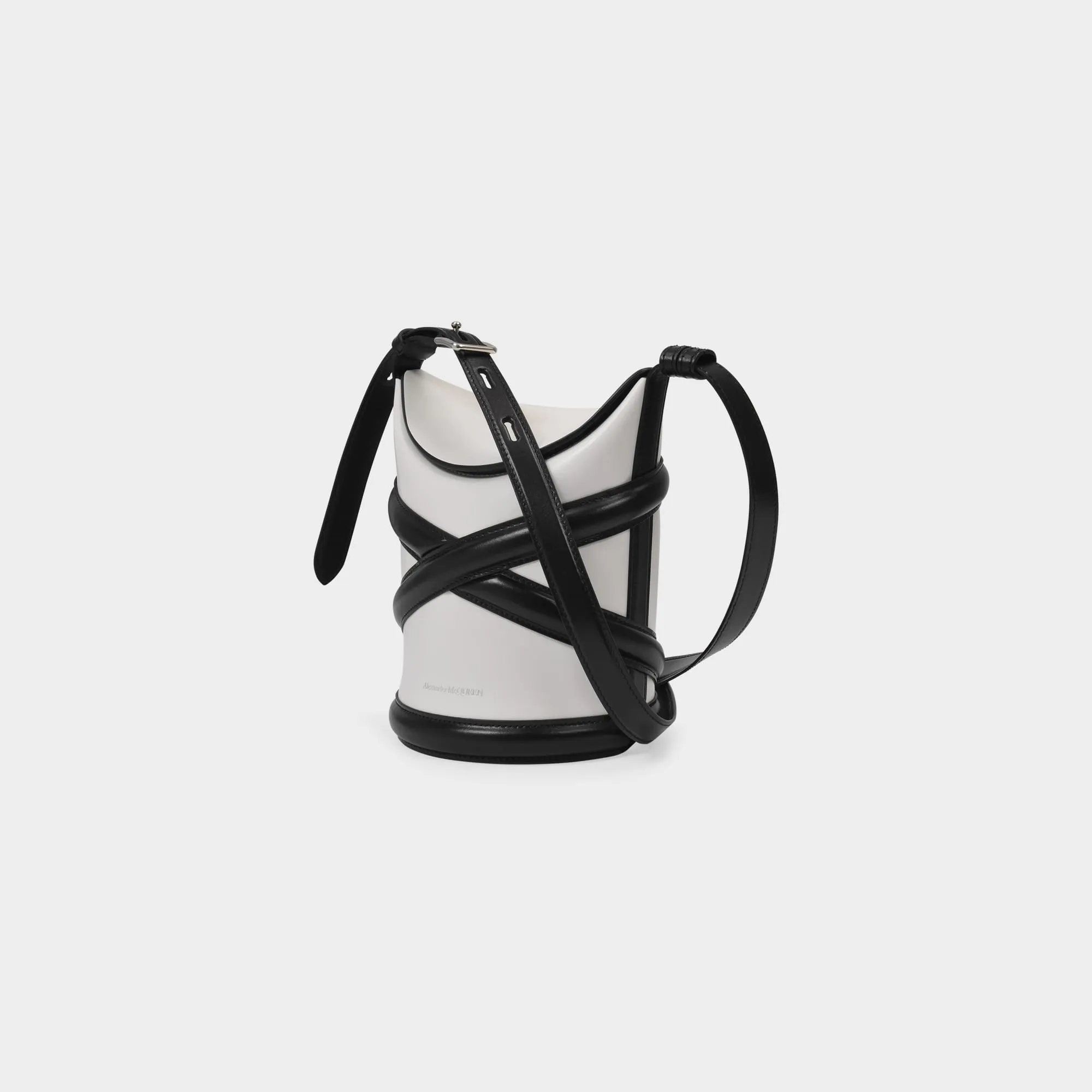 Alexander McQueen  The Curve Hobo Bag - Alexander Mcqueen - White/Black - Leather