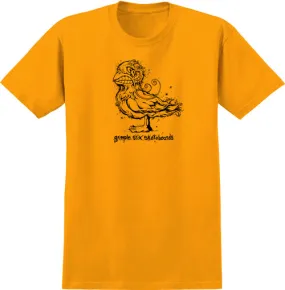 Anti Hero Skateboards Shirt Basic Grimple Pigeon Gold