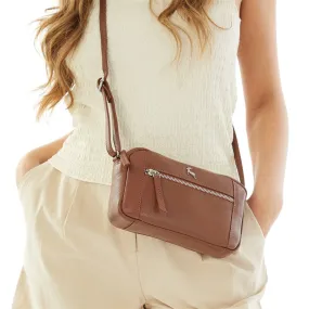 Ashwood Womens Cork Cross Body Bag Cognac