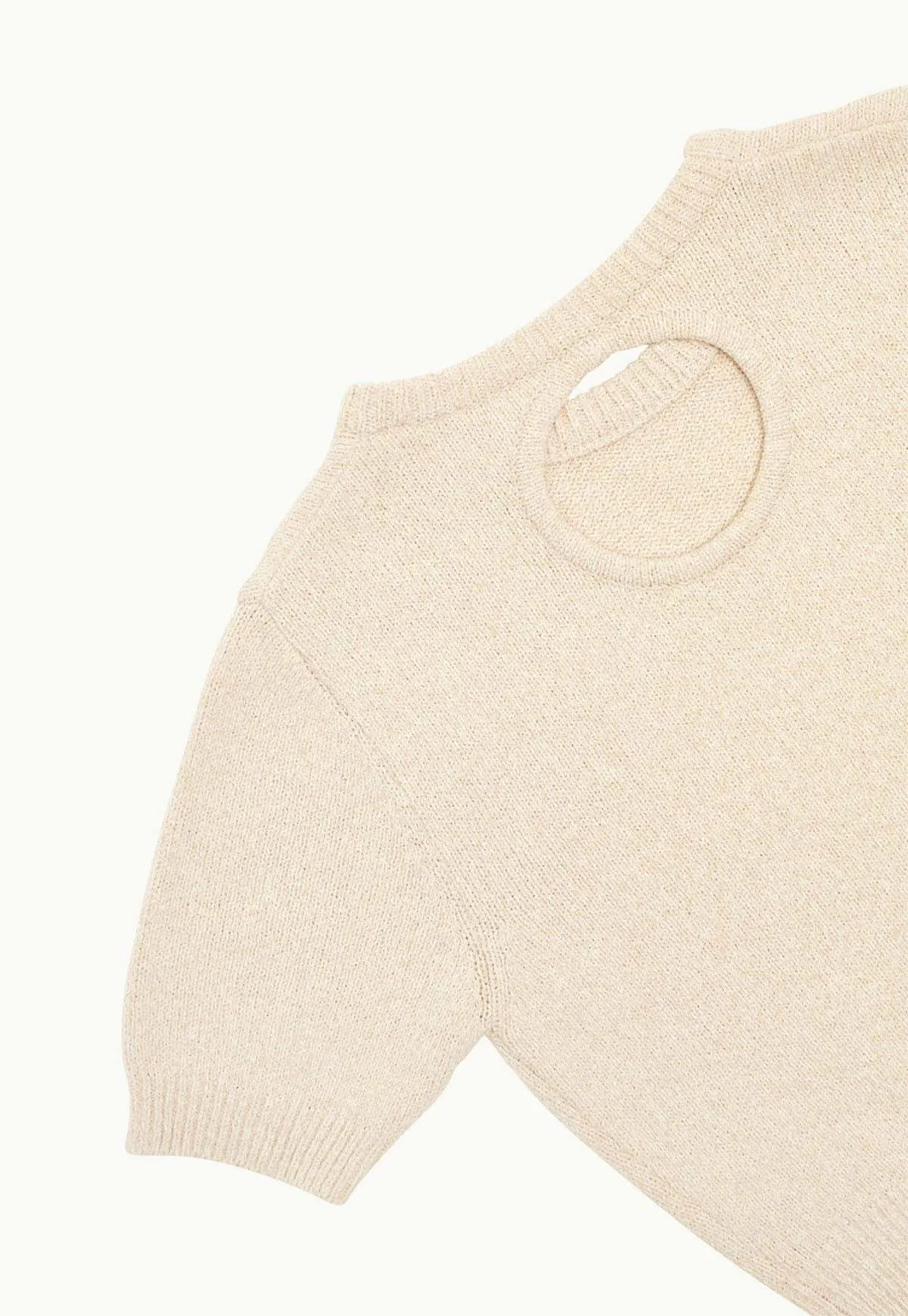 Back Cut-out Pullover - Beige