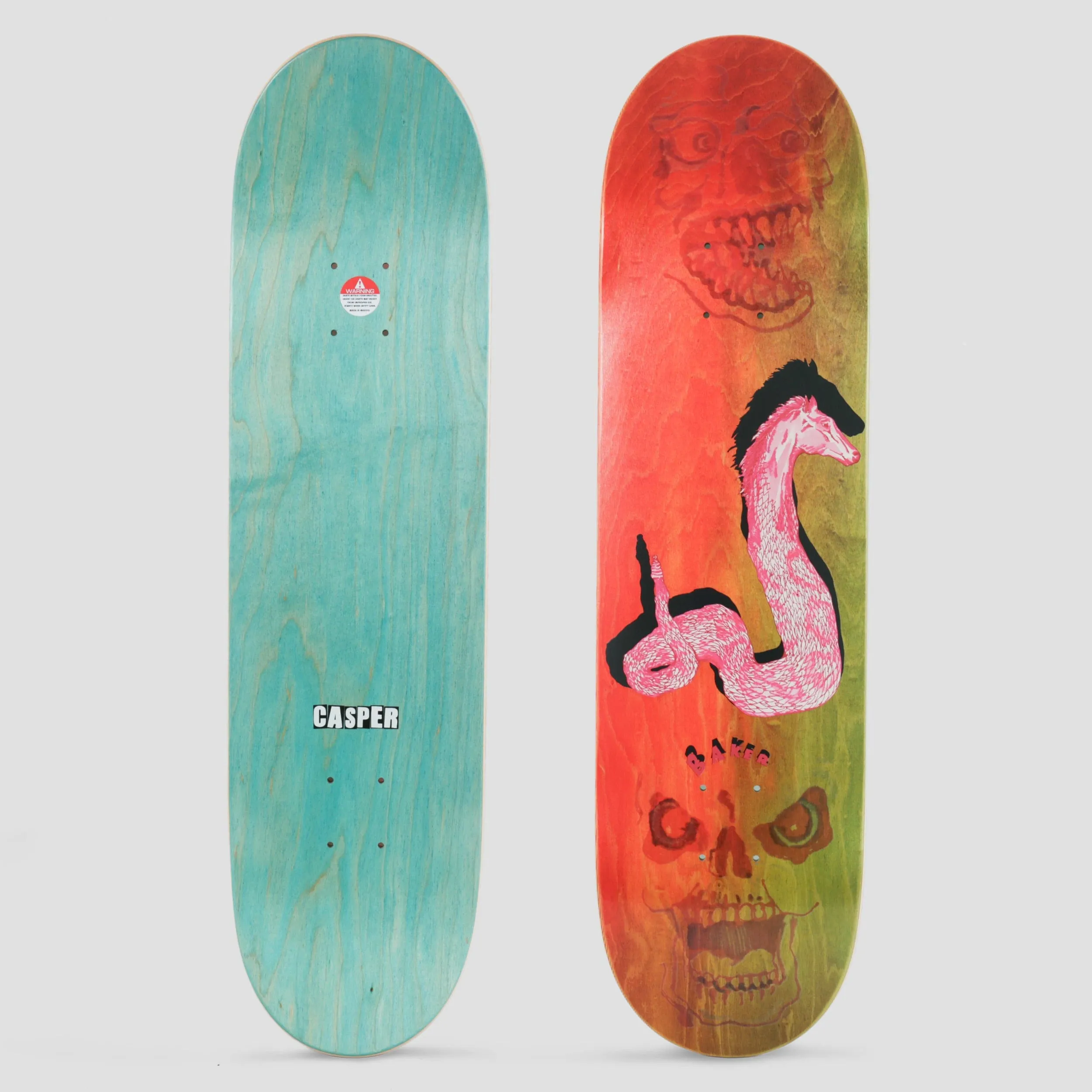 Baker 8.25 Casper Fade Heads Skateboard Deck