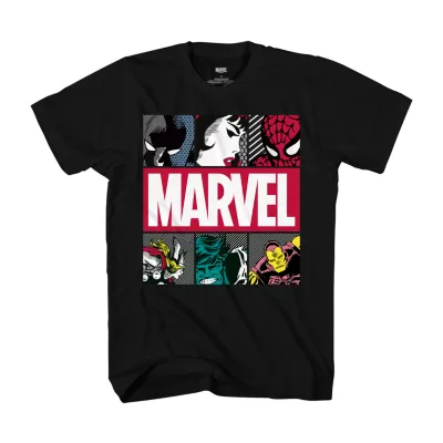 Big and Tall Mens Crew Neck Short Sleeve Regular Fit Marvel Graphic T-Shirt