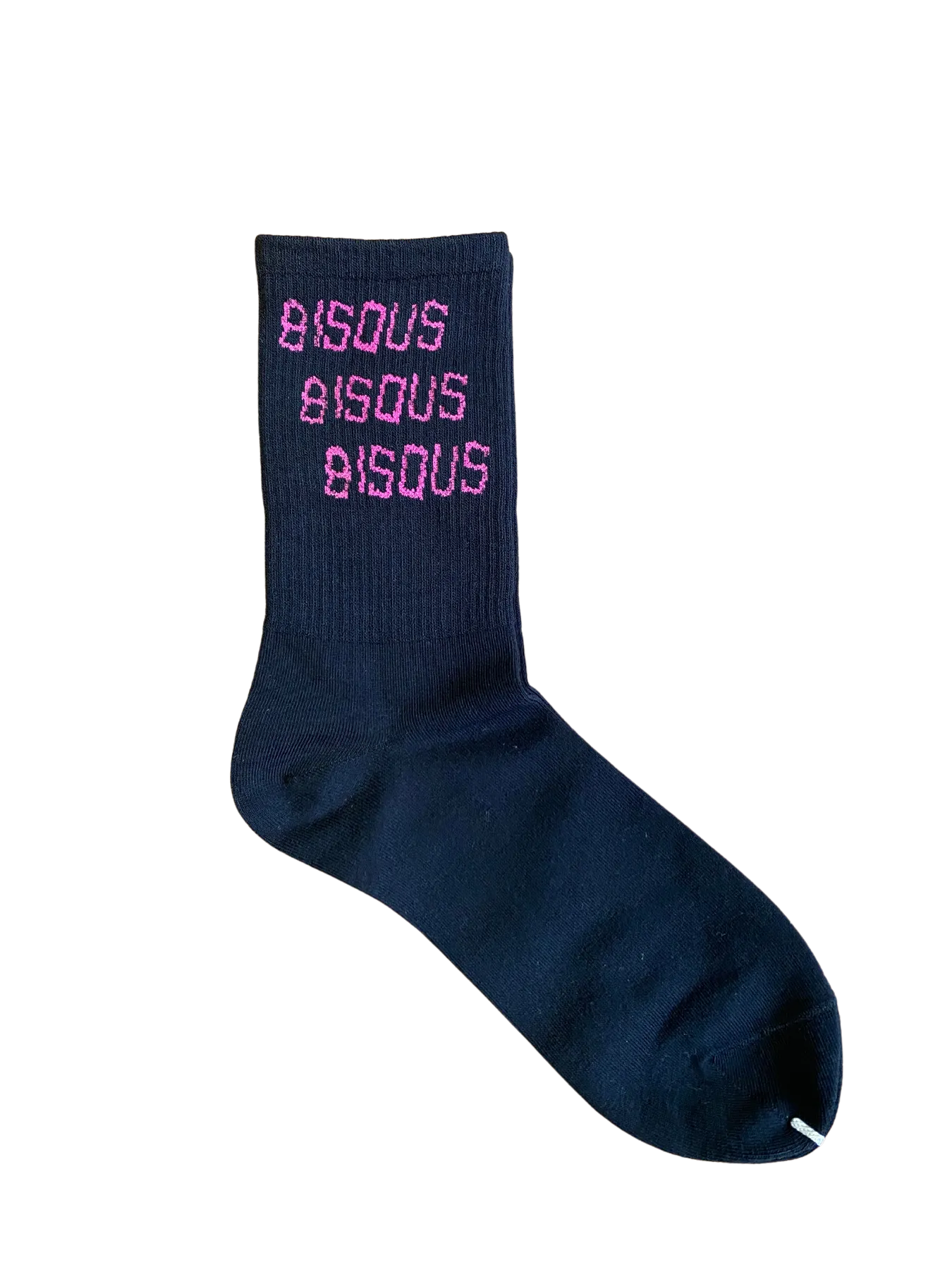 Bisous Skateboards - Bisous x3 Socks - Black w/ Pink-