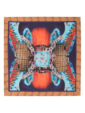 Boxing Silk Scarf - Boxing Ring Collage