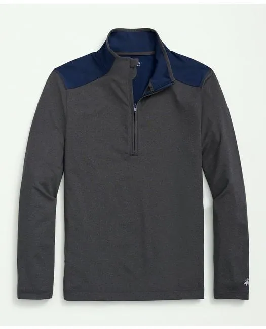 Brooks Brothers Men's Golf Performance Half-Zip Charcoal