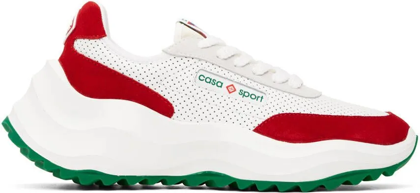 Casablanca White & Red Atlantis Sneakers