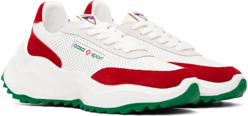 Casablanca White & Red Atlantis Sneakers