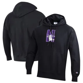 Champion Northwestern Wildcats Black Reverse Weave Pullover Hoodie