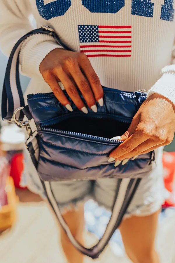 City Dream Quilted Crossbody in Navy