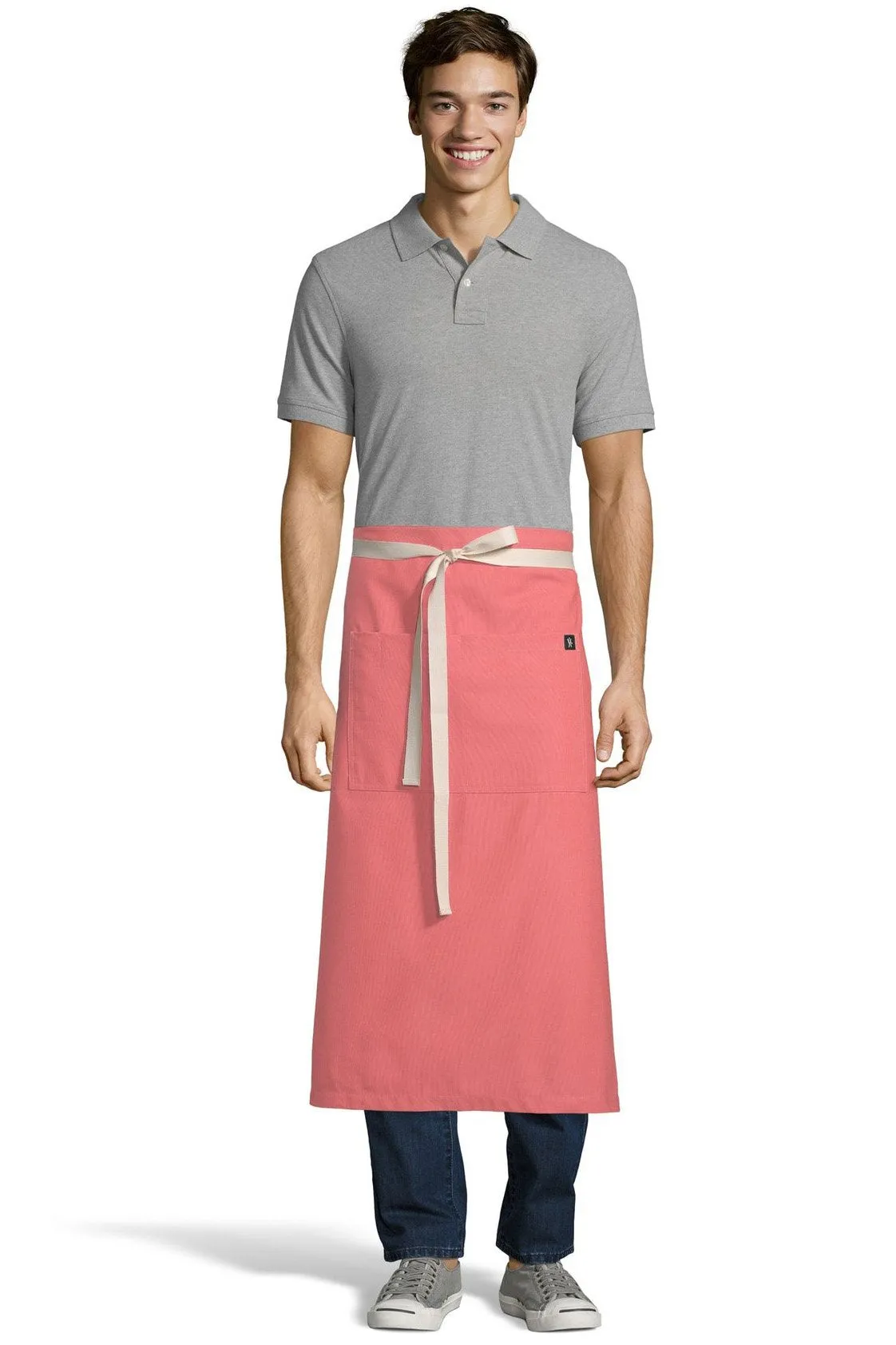 Coral Pink Marvel Bistro Apron