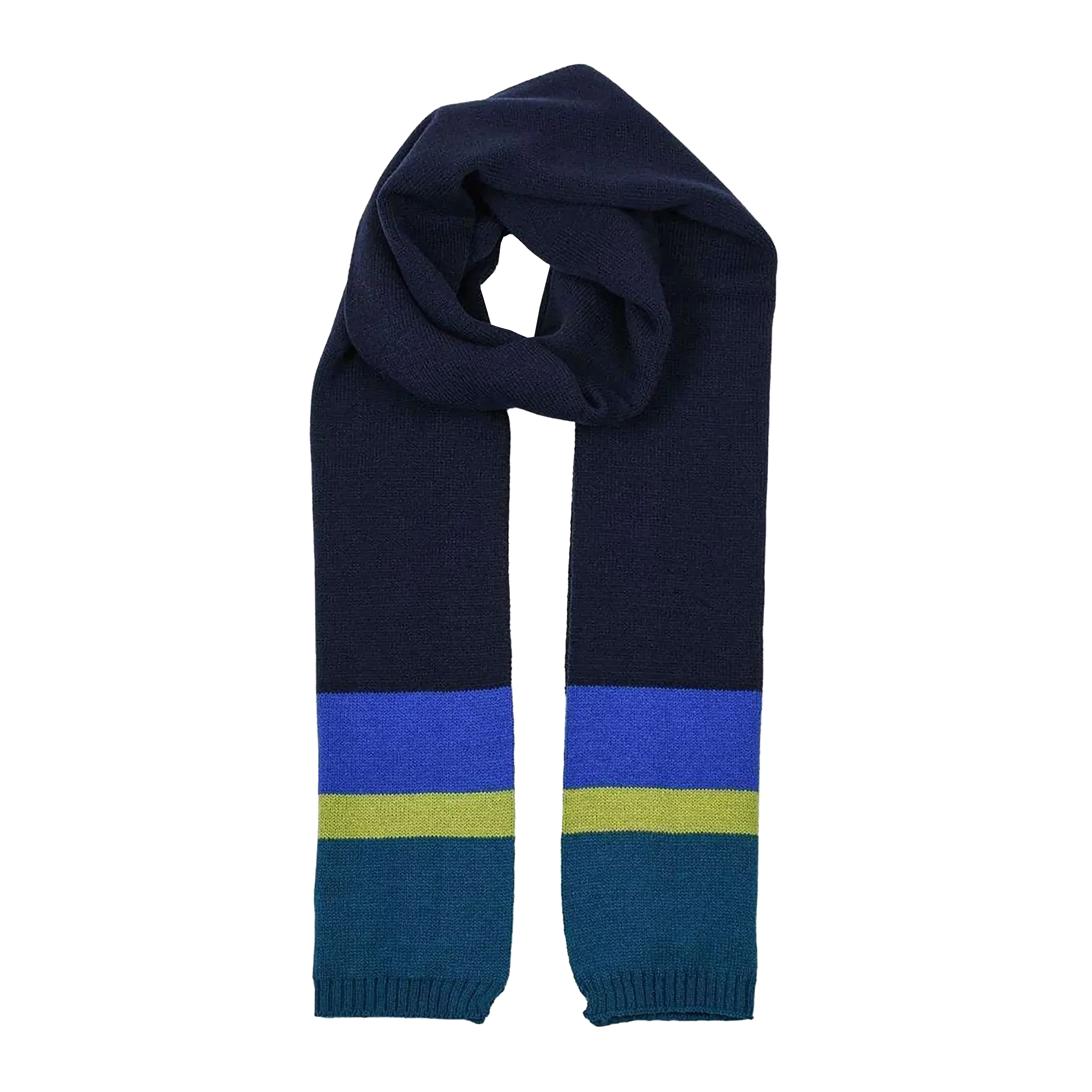 Dents Block Stripe Knitted Scarf