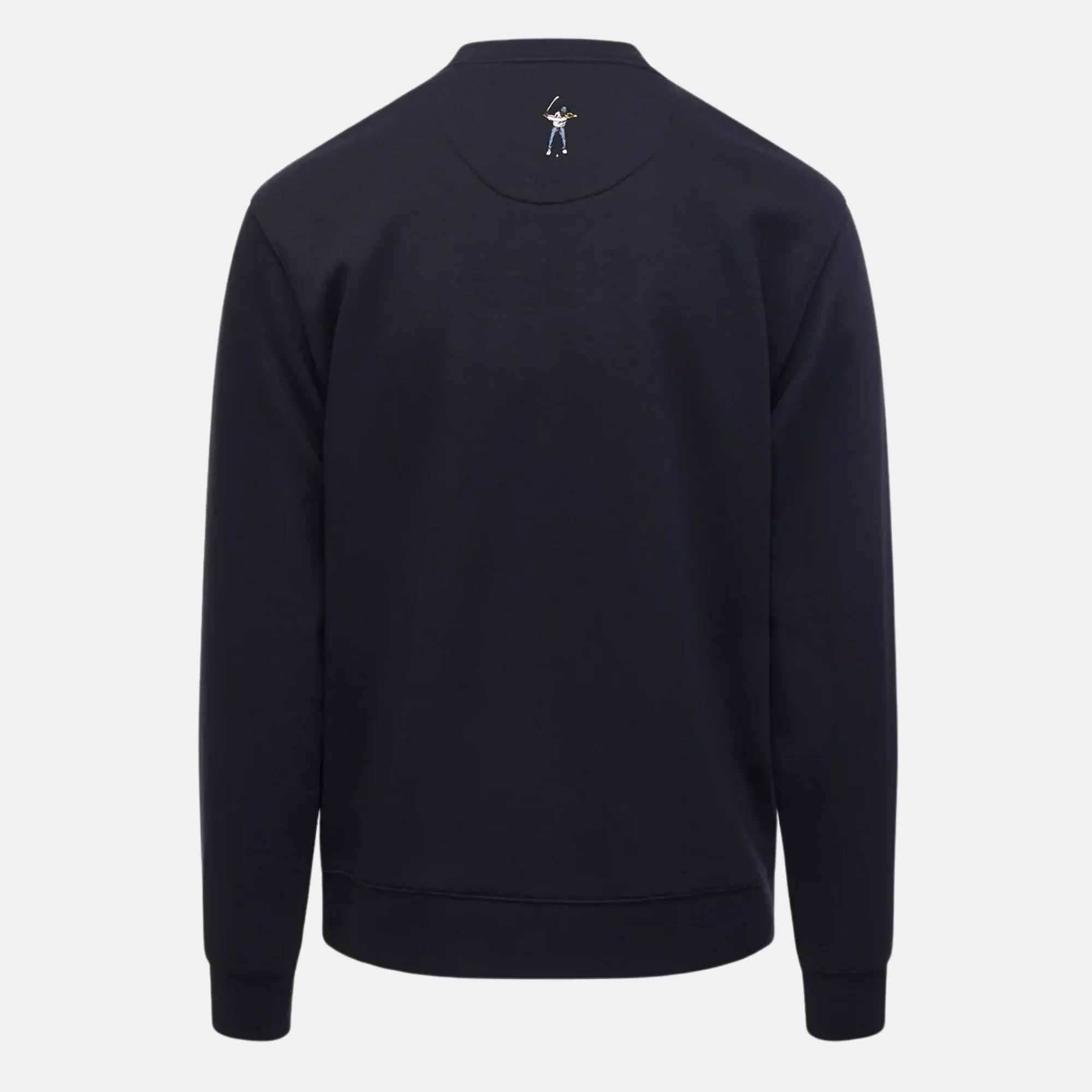 Eastside Golf Core Black Script Logo Fleece Crew