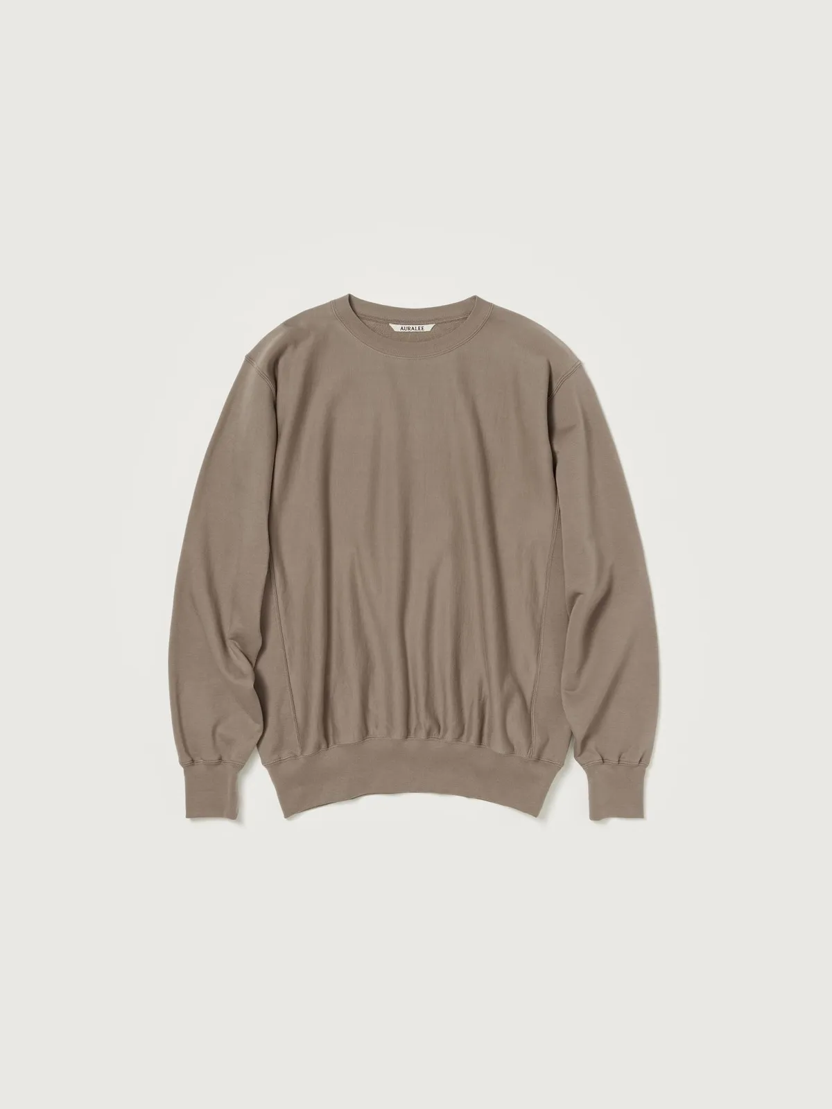 Elastic High Gauge Sweat Pullover - Gray Beige