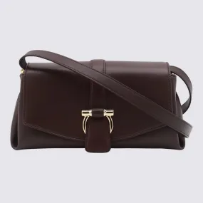 Ferragamo Dark Brown Leather Shoulder Bag