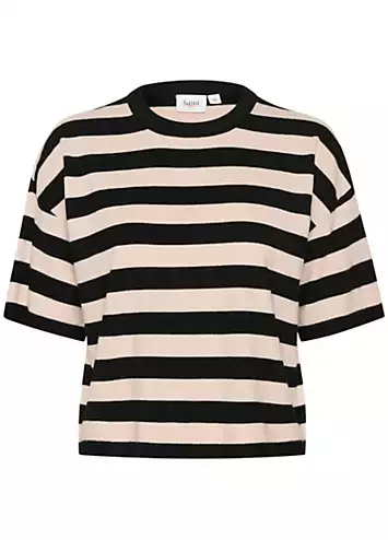 Fikam Short Sleeve Striped Pullover by Saint Tropez | Look Again