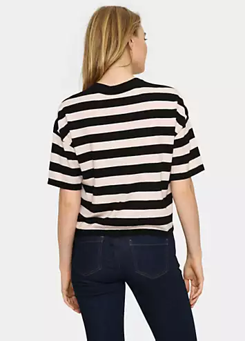 Fikam Short Sleeve Striped Pullover by Saint Tropez | Look Again