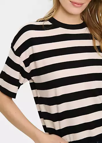 Fikam Short Sleeve Striped Pullover by Saint Tropez | Look Again