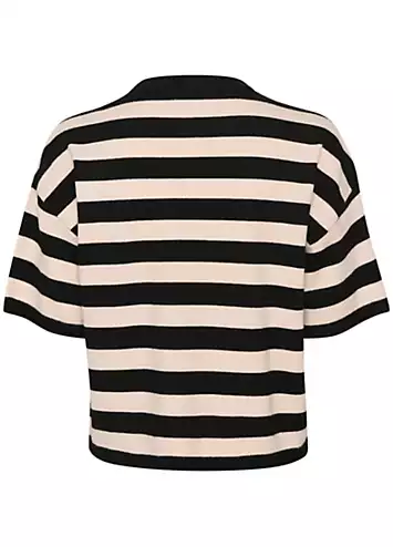 Fikam Short Sleeve Striped Pullover by Saint Tropez | Look Again