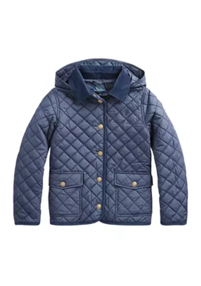 Girls 7-16 Quilted Water Repellent Barn Jacket