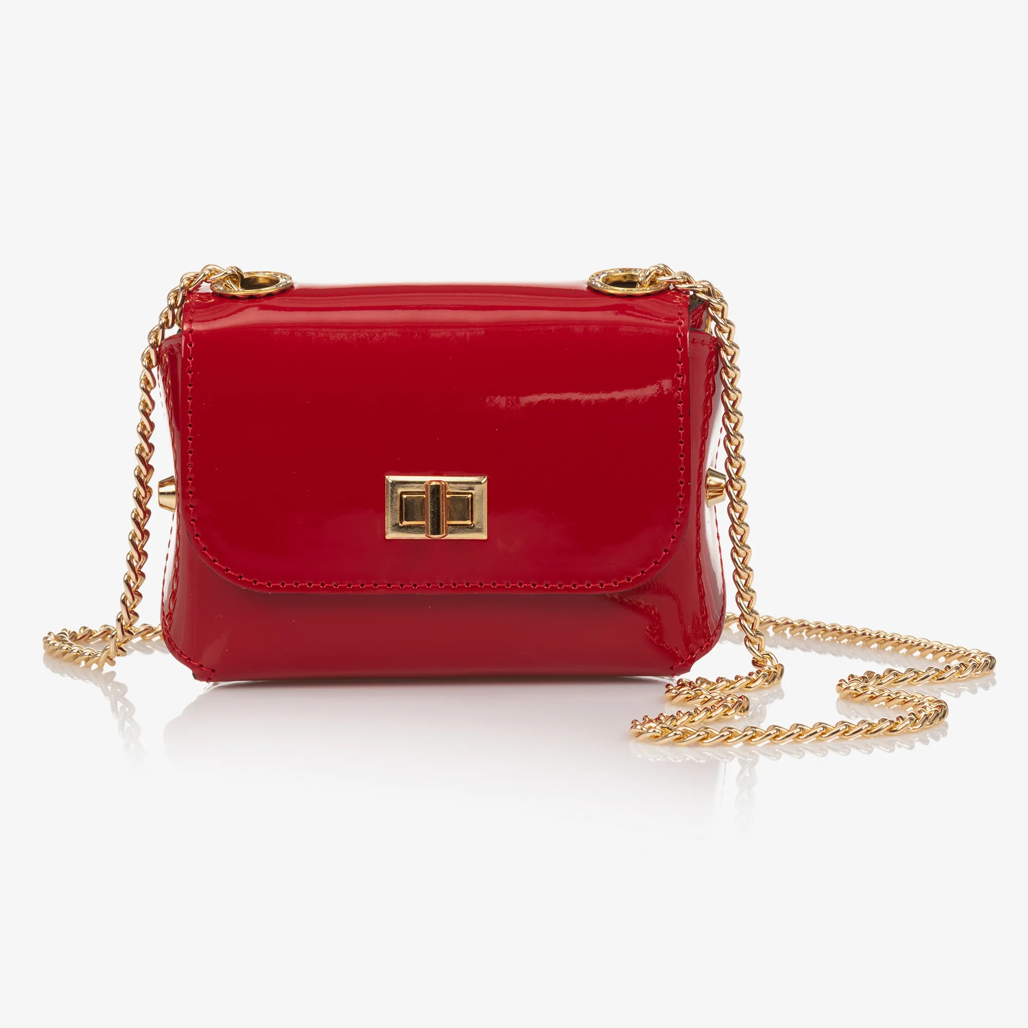 Girls Red Patent Leather Bag (12cm)