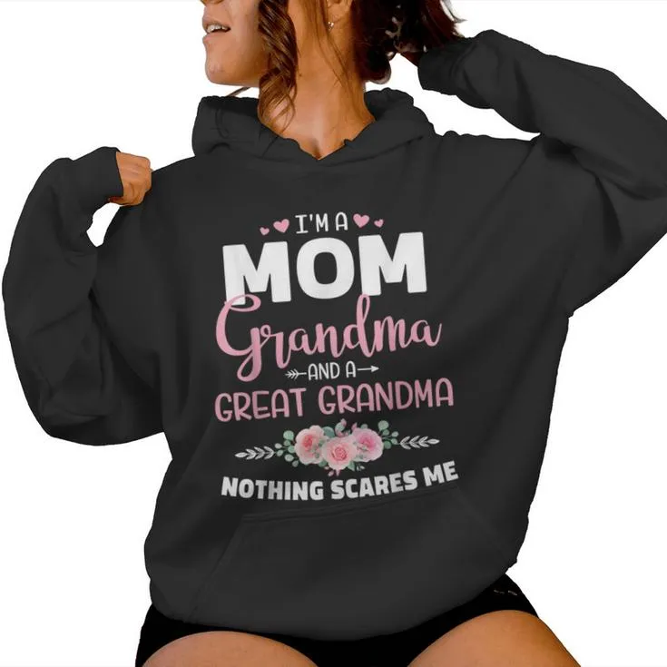 Great Grandma Nothing Scares Christmas Birthday Women Hoodie