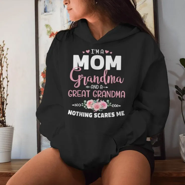 Great Grandma Nothing Scares Christmas Birthday Women Hoodie