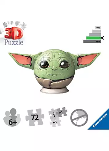 Grogu with Ears 3D Puzzle Ball 77 Piece Jigsaw Puzzle by Star Wars | Look Again