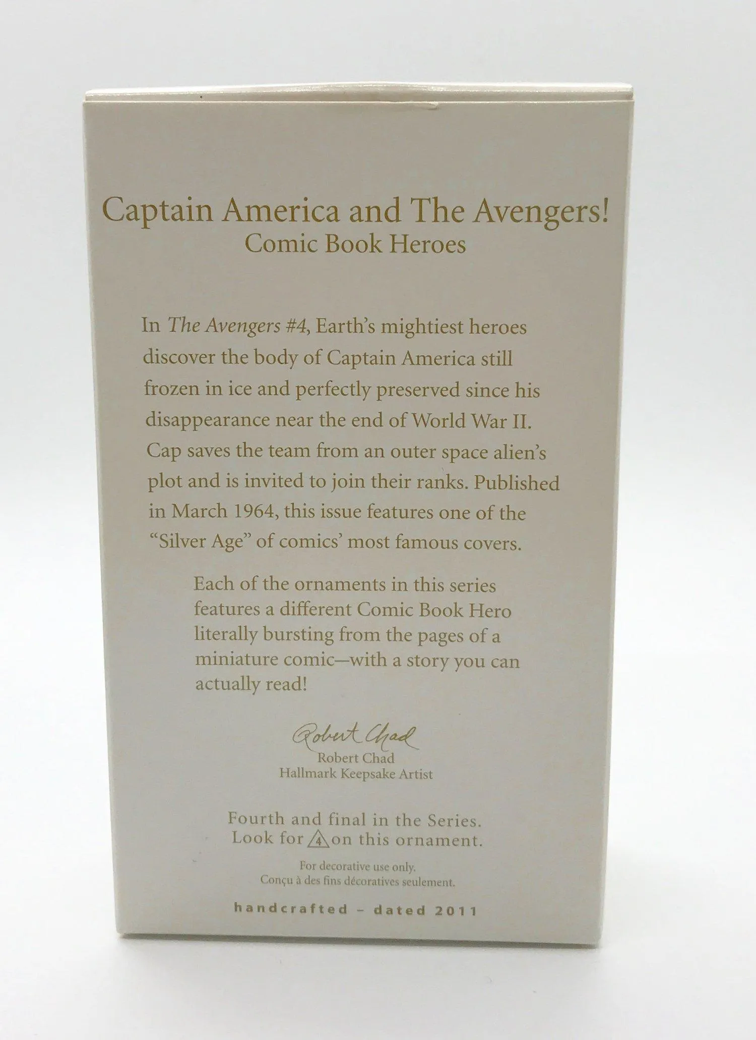 Hallmark Marvel Captain America Ornament (4th in series) (2011) NIB