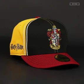 HARRY POTTER HOGWARTS HOUSE GRYFFINDOR DIAGONAL BLOCK NEW ERA FITTED CAP