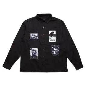 HODDLE SKATEBOARDS VISION OF OXFORD SHIRT BLACK