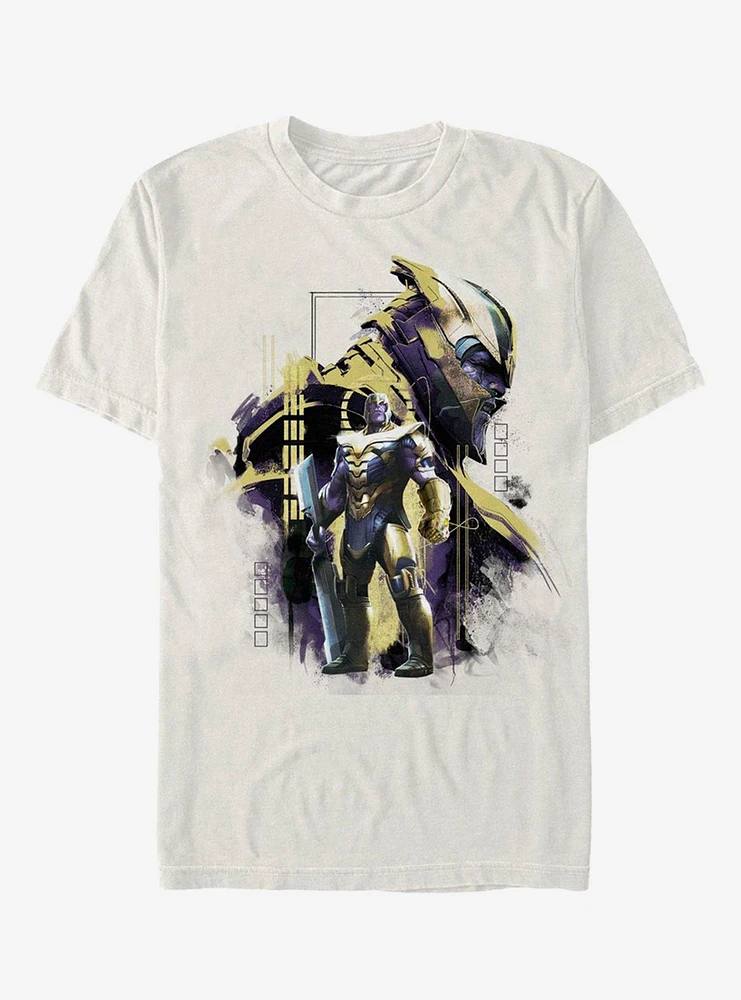 Hot Topic Marvel Avengers: Endgame Thanos Titan Frame Natural T-Shirt