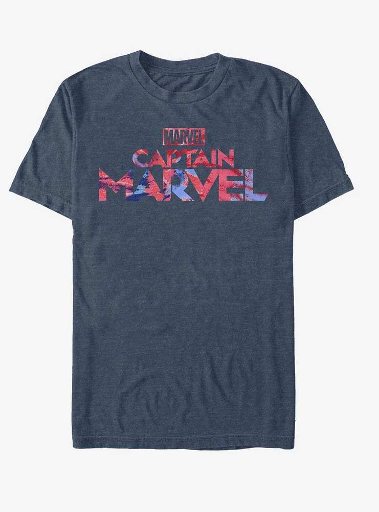 Hot Topic Marvel Captain Capt Logo Tie-Dye T-Shirt