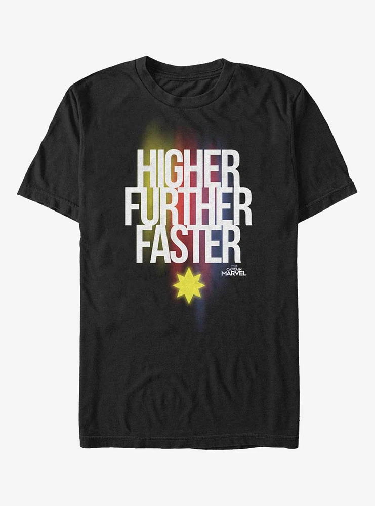 Hot Topic Marvel Captain Higher Further Faster T-Shirt