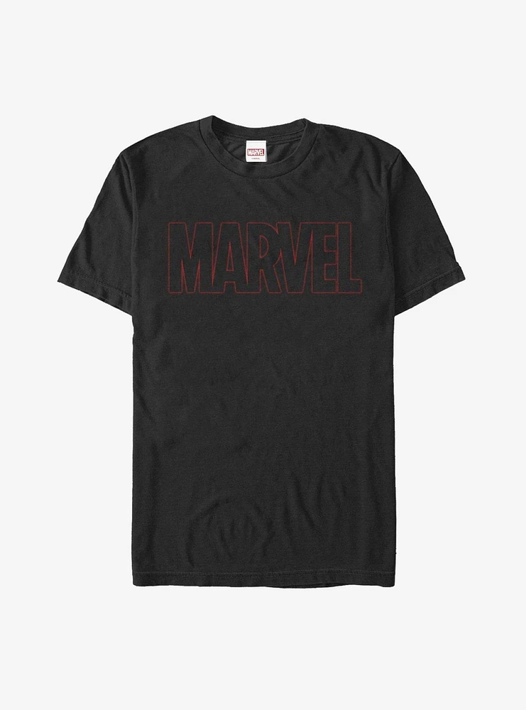 Hot Topic Marvel Classic Red Outline Logo T-Shirt