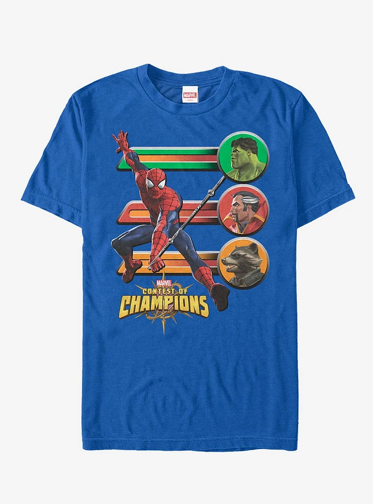 Hot Topic Marvel Contest of Champions Spider-Man Battle T-Shirt