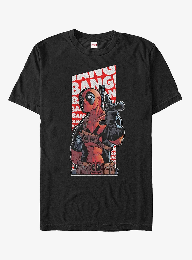 Hot Topic Marvel Deadpool Bang Panel T-Shirt