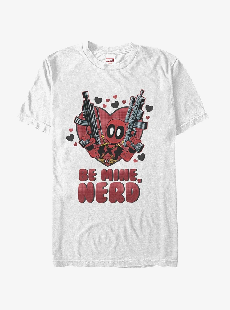 Hot Topic Marvel Deadpool Be Mine Nerd T-Shirt