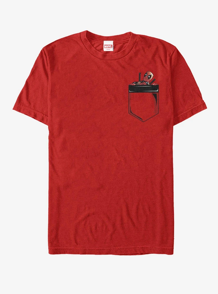 Hot Topic Marvel Deadpool Faux Pocket T-Shirt