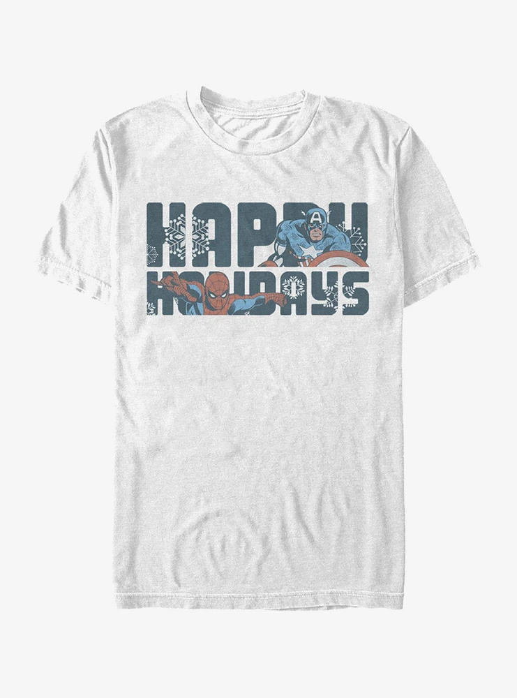 Hot Topic Marvel Happiest Of Holidays T-Shirt