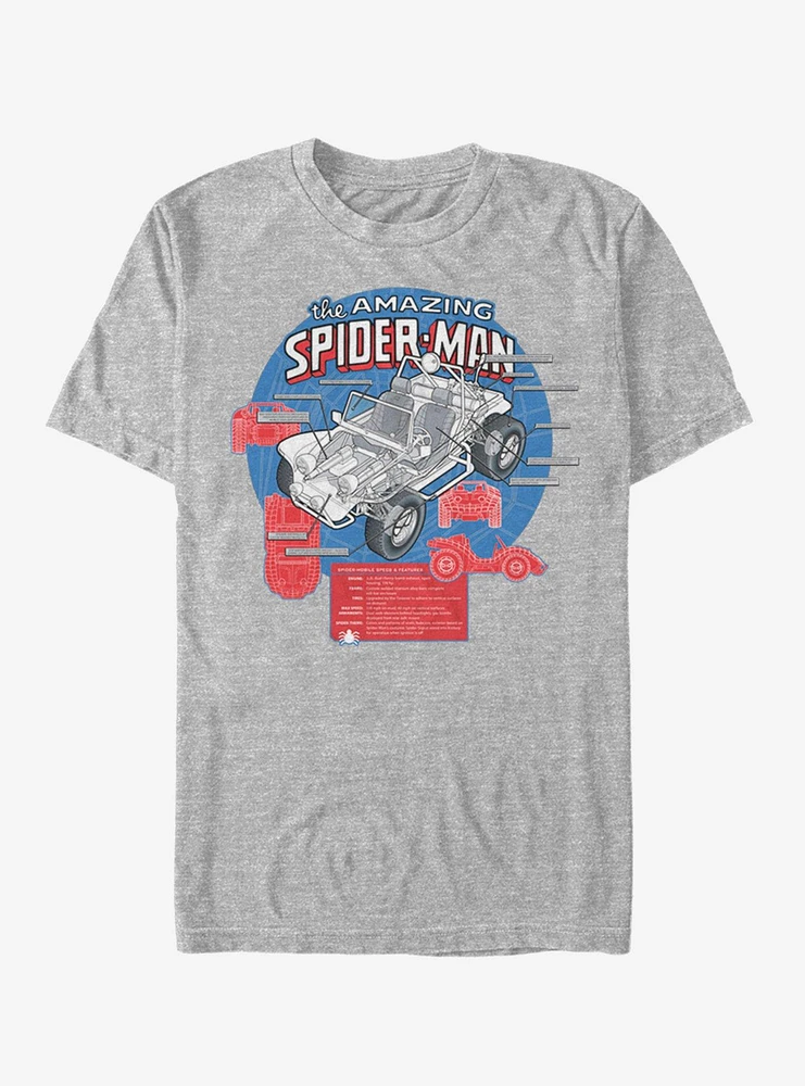 Hot Topic Marvel Spider-Man Amazing Spider-Mobile T-Shirt