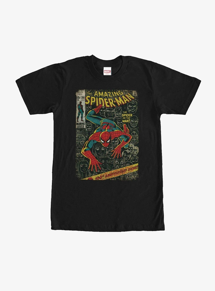 Hot Topic Marvel Spider-Man Comic Book Anniversary T-Shirt