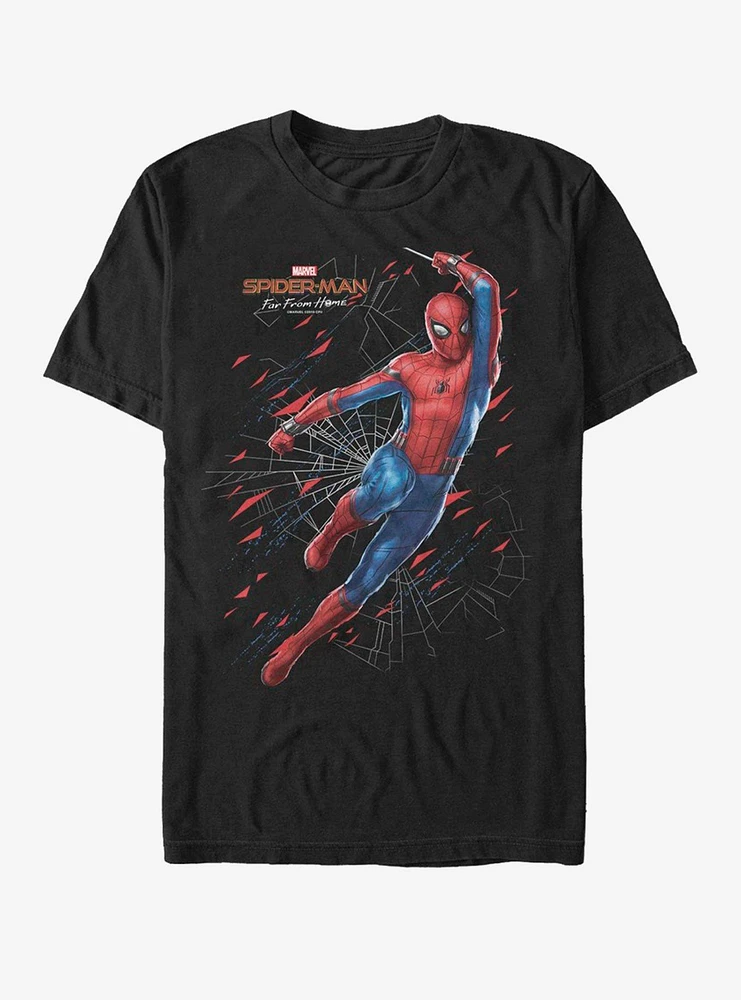 Hot Topic Marvel Spider-Man Far From Home Traveling Spidey T-Shirt