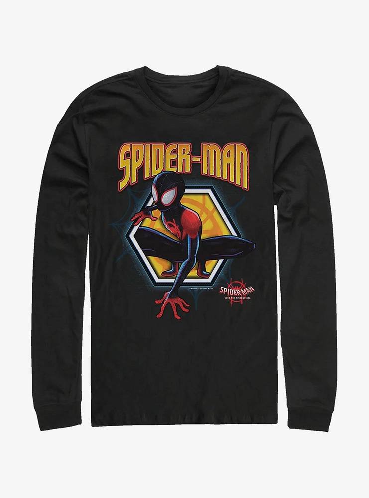 Hot Topic Marvel Spider-Man Golden Miles Long-Sleeve T-Shirt