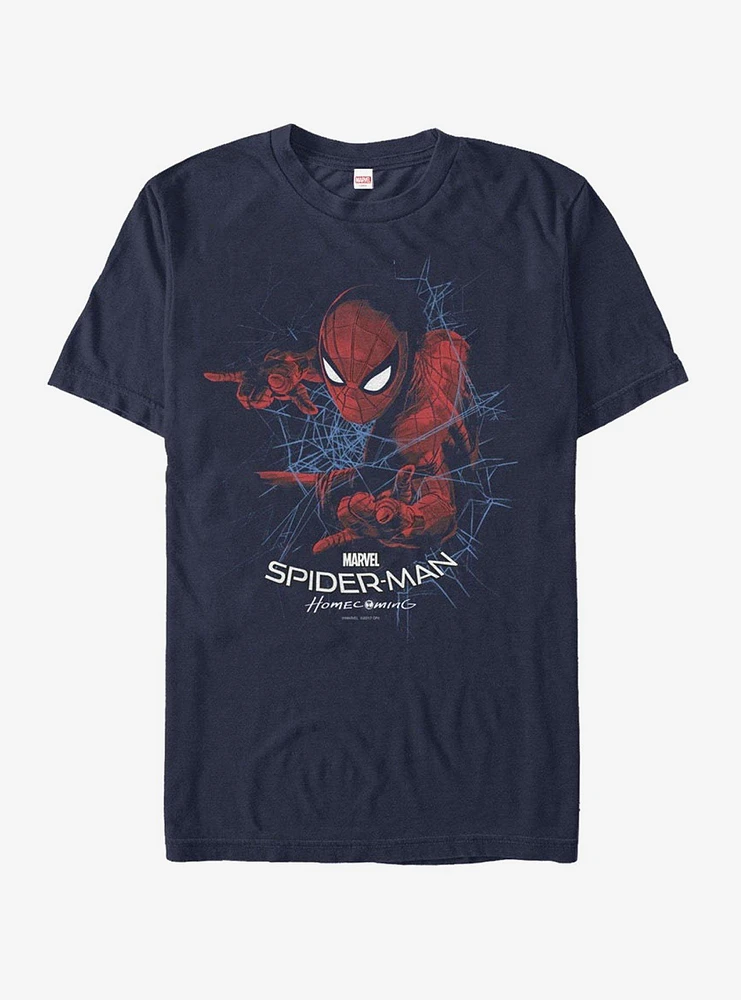 Hot Topic Marvel Spider-Man Homecoming Web Frame T-Shirt