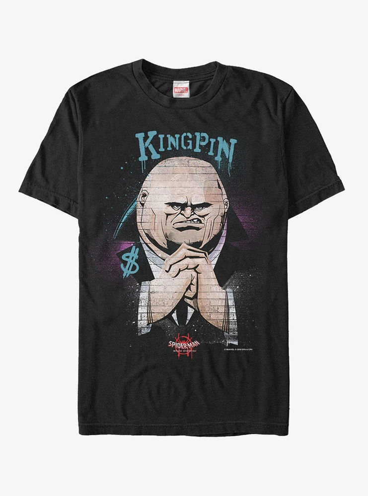 Hot Topic Marvel Spider-Man: Into The Spider-Verse Brick Wall Kingpin T-Shirt